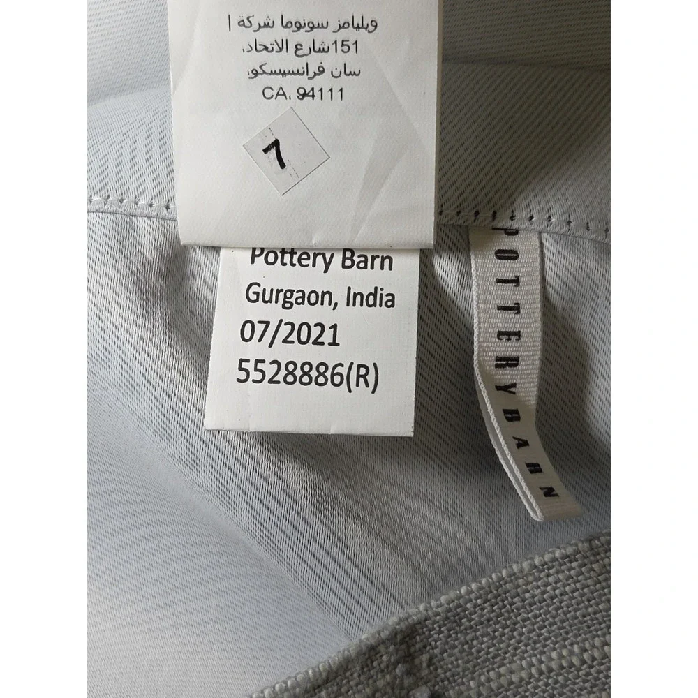 Pottery Barn Emery Linen Cotton Curtain Drape Blackout Blue Gray 50x96 CHOOSE‎ #
